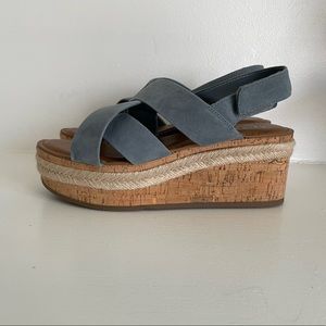 NESSA ESPADRILLE WEDGE SANDAL SIZE 7 NWOB